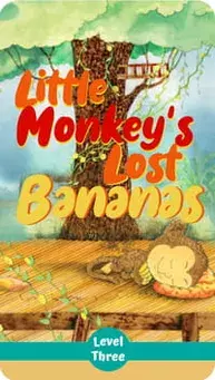 Little Monkey's Lost Bananas children's story cover